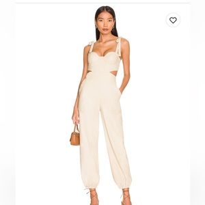 Tularosa Kylo Corset Cutout Jumpsuit Sandstone Size Small